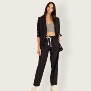 NWT J Crew Tie-Waist Straight Leg Pant in Wool Flannel